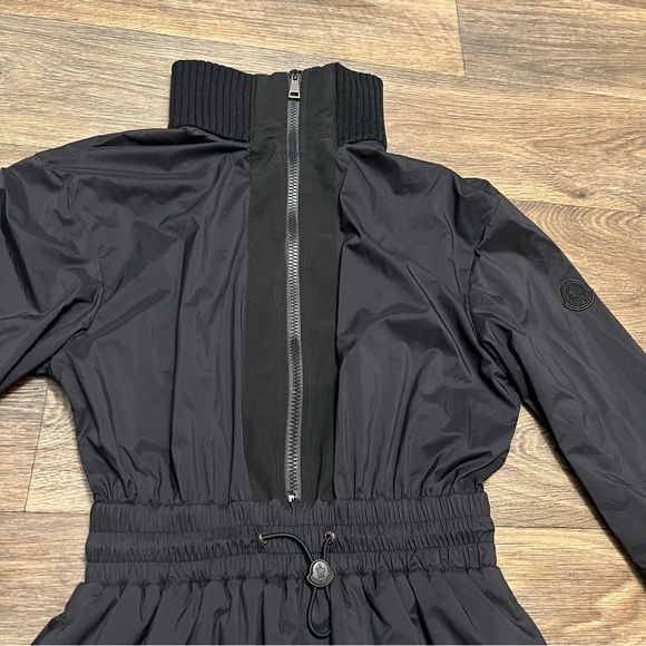 Moncler High-Neck Nylon Dress Black Long-Sleeve Size 42 - Picture 11 of 16